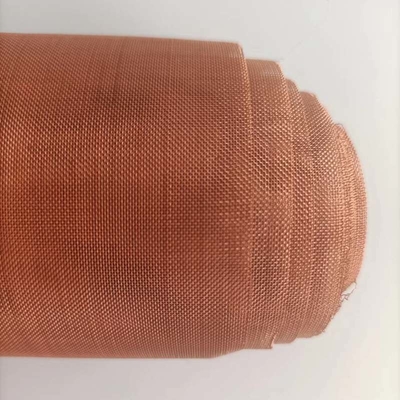 30m 50m Red Pure Copper Wire Mesh Screen Good Shielding Performance